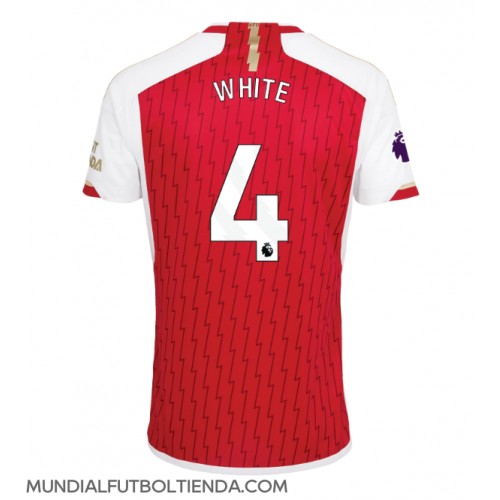 Camiseta Arsenal Benjamin White #4 Primera Equipación Replica 2023-24 mangas cortas